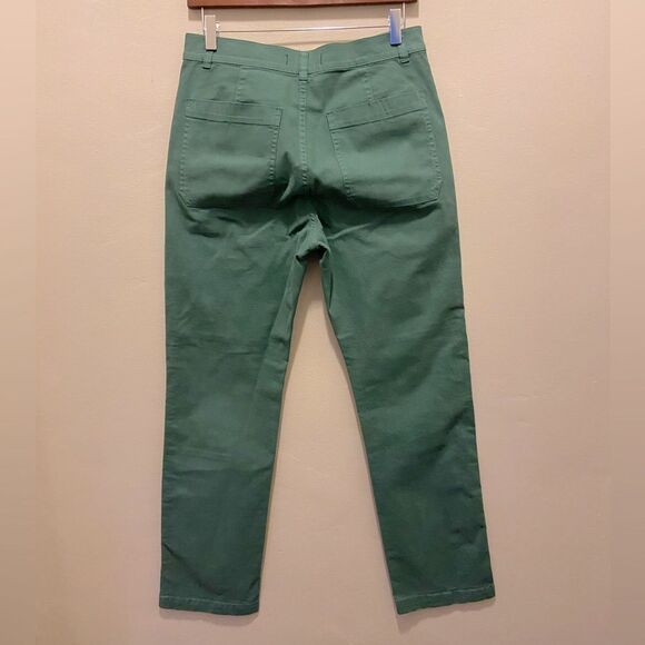 Madewell NWOT 90’s Straight High Rise Cargo Style pockets moss green 28 - Picture 2 of 9